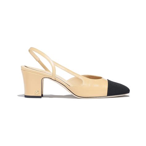 chanel slingbacks beige and black|chanel slingback online shop.